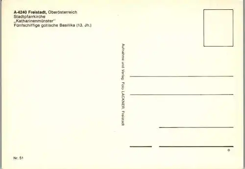 57561 - Oberösterreich - Freistadt , Stadtpfarrkirche , Katharinenmünster - nicht gelaufen