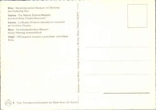57567 - Wien - Wien , Naturhistorisches Museum , Denkmal Erzherzog Karl - nicht gelaufen