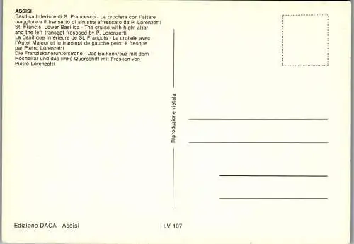 57583 - Italien - Assisi , Basilica Inferiore di S. Francesco - nicht gelaufen