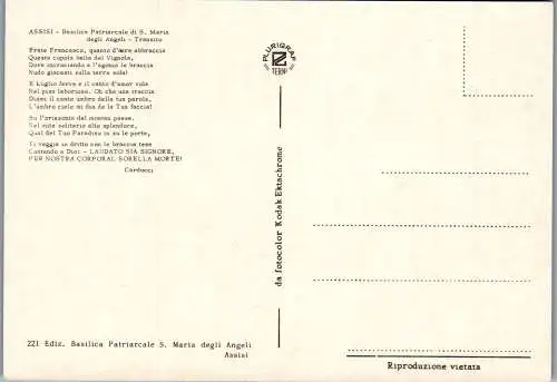 57599 - Italien - Assisi , Basilica Patriarcale di S. Maria degli Angeli , Transito - nicht gelaufen