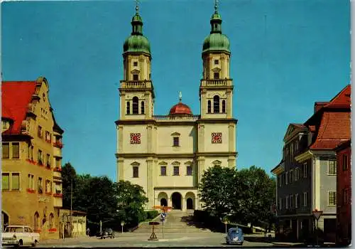 57612 - Deutschland - Kempten , Kornhausplatz und St. Lorenzkirche , VW Käfer , Allgäu - nicht gelaufen