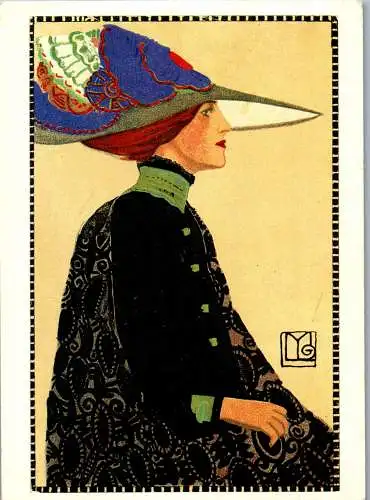 57627 - Künstlerkarte - Maria Likarz , Mode , Postkarte der Wiener Werkstätte Nr. 557 - nicht gelaufen