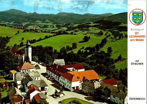 57633 - Niederösterreich - St. Leonhard , am Walde , Panorama mit Ötscher - gelaufen 1992