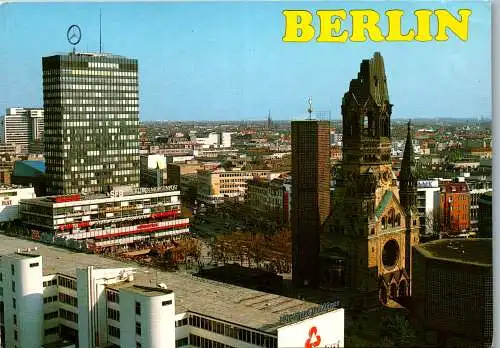 57639 - Deutschland - Berlin , Europa Center und Kaiser Wilhelm Gedächtniskirche - gelaufen 1992