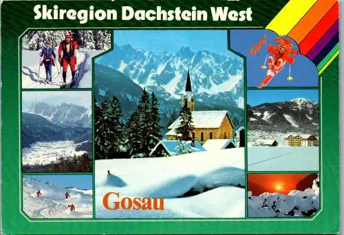 57644 - Oberösterreich - Gosau , Skiregion Dachstein West , Mehrbildkarte  - gelaufen 1991