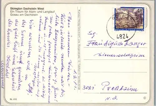 57644 - Oberösterreich - Gosau , Skiregion Dachstein West , Mehrbildkarte  - gelaufen 1991