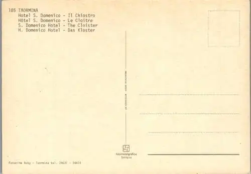 57648 - Italien - Taormina , Hotel S. Domenico , Il Chiostro - nicht gelaufen