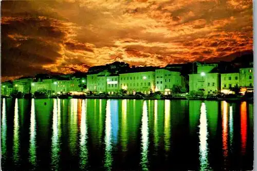 57650 - Kroatien - Mali Losinj , Panorama bei Nacht - gelaufen 1974