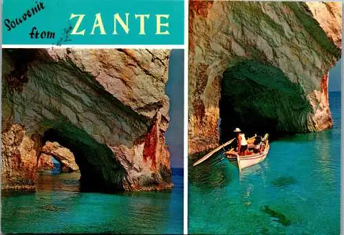 57656 - Griechenland - Zakynthos , Blue Cave , Zante - gelaufen 1986