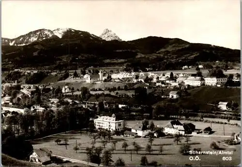 57668 - Oberösterreich - Scharnstein , Almtal , Panorama - gelaufen 1966