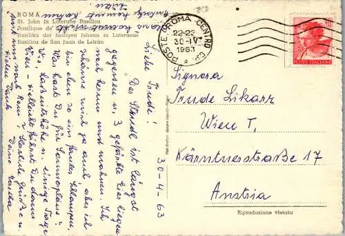 57670 - Italien - Rom , Basilica di S. Giovanni in Laterano - gelaufen 1963
