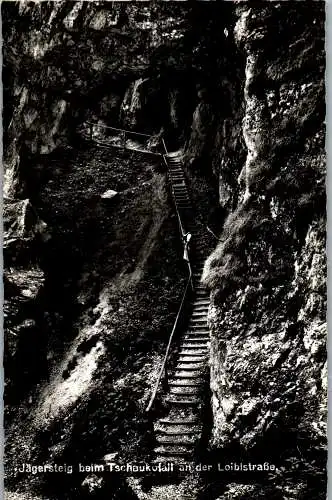 57681 - Kärnten - Ferlach , Jägersteig beim Tschaukofall an der Loiblstraße - gelaufen 1950