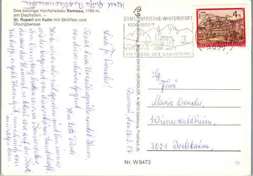 57706 - Steiermark - Ramsau , Kulm , St. Ruprecht , Winter , Ski - gelaufen 1987