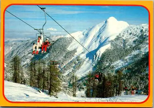 57707 - Salzburg - Zauchensee , Wintersport , Skilift , Ski , Winter , Gamskogelbahn , Strimskogel - gelaufen 1989