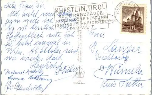 57708 - Tirol - Kufstein , gegen das Kaisergebirge - gelaufen 1960