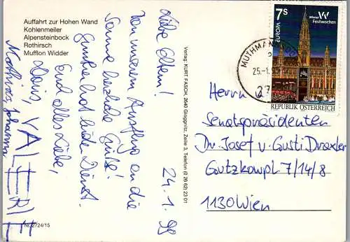 57714 - Niederösterreich - Hohe Wand , Naturpark , Kohlenmeiler - gelaufen 1999
