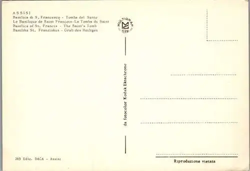 57720 - Kirchen - Assisi , Basilica di S. Francesco , Tomba del Santo - nicht gelaufen