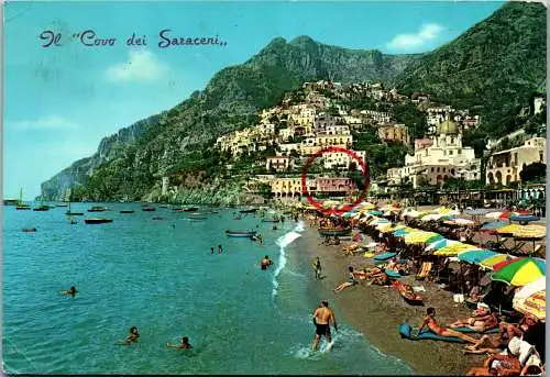 57732 - Italien - Positano , Panorama e spiaggia - gelaufen 1962