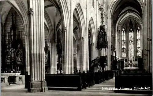 57736 - Steiermark - Admont , Stiftskirche , Mittelschiff - nicht gelaufen