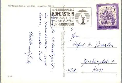 57745 - Salzburg - Bad Hofgastein , Winter , Ski , Mehrbildkarte - gelaufen