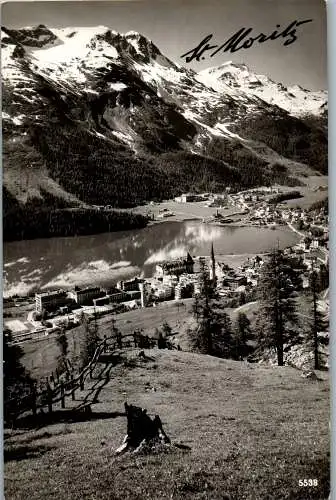 57757 - Schweiz - St. Moritz , Panorama - gelaufen 1958