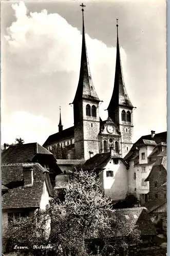 57758 - Schweiz - Luzern , Hofkirche - gelaufen 1958