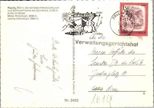 57767 - Salzburg - Rauris , Ritterkopf , Edlenkopf , Panorama - gelaufen 1978