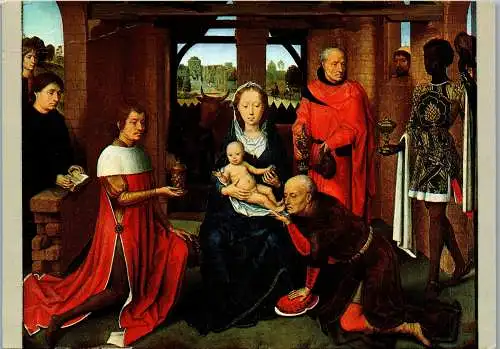 57785 - Heilige - Gemälde , Hans Memling , Jan Floreins Altar , Mittelbild - gelaufen 1992