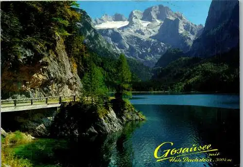 57794 - Oberösterreich - Gosau , Gosausee mit Hohem Dachstein - gelaufen