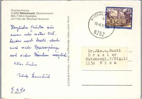 57807 - Steiermark - Mönichwald , Mehrbildkarte , Panorama - gelaufen 1991