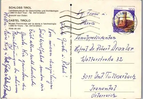 57821 - Italien - Dorf Tirol , Schloss Tirol , Ansicht von Osten - gelaufen 1992