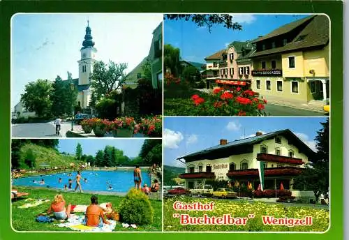 57826 - Steiermark - Wenigzell , Gasthof Buchtelbar , Freibad , Schwimmbad , Mehrbildkarte , A. M. Fuerntrath - nicht gelaufen