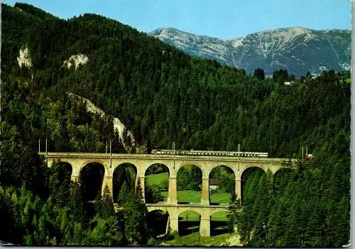 57850 - Niederösterreich - Semmering , Adlitzgraben und Viadukt gegen Rax - gelaufen 1967