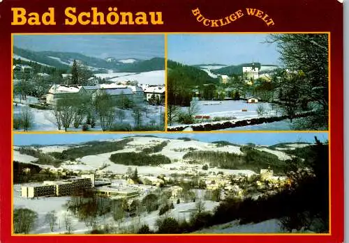 57857 - Niederösterreich - Bad Schönau , Kuranstalt Landsknechte , Kurhotel , Mehrbildkarte - gelaufen 1996