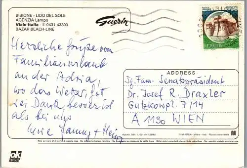 57874 - Italien - Bibione , Lido del Sole , Bazar Beach Line - gelaufen 1996