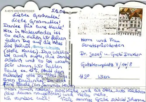57880 - Oberösterreich - Hinterstoder , Winter , Ski , Mehrbildkarte - gelaufen 2004