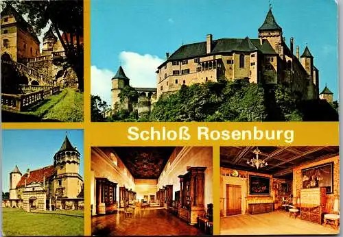 57890 - Niederösterreich - Rosenburg , Schloss , Balustrade , Turnierhof , Mehrbildkarte - gelaufen 1981