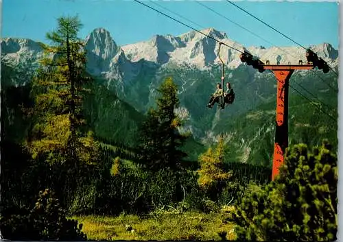 57907 - Oberösterreich - Hinterstoder , Sessellift zum Hutterer Höß , Totes Gebirge - gelaufen 1978