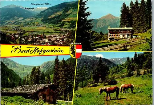 57924 - Salzburg - Bad Hofgastein , Gasthof Angertal , Silberpfennig , Mehrbildkarte - gelaufen