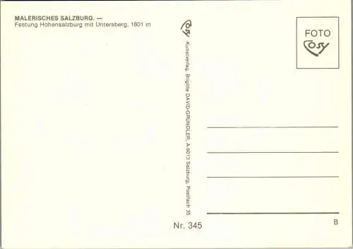 57927 - Salzburg - Salzburg , Festung Hohensalzburg mit Untersberg - nicht gelaufen