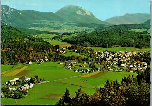 57934 - Kärnten - Hermagor , Blick gegen den Pressegger See und die Villacher Alpe , Panorama - nicht gelaufen