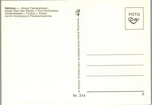 57937 - Salzburg - Salzburg , Neues Festspielhaus , VW Käfer , Pferdeschwemme - nicht gelaufen