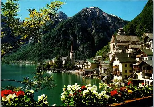 57948 - Oberösterreich - Hallstatt , am Hallstättersee , Hirlaz - gelaufen 1990