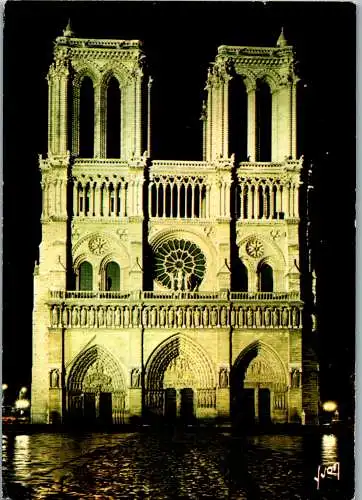 57964 - Frankreich - Paris , Notre Dame la nuit - gelaufen