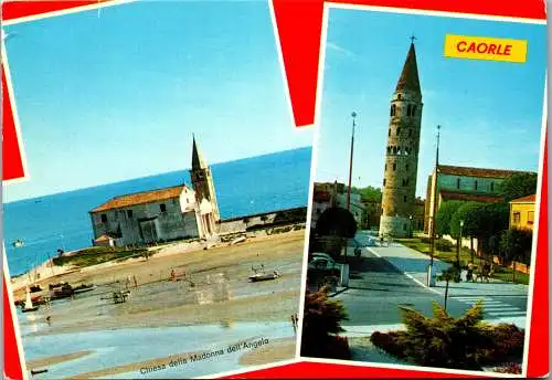 57967 - Italien - Caorle , Chiesa della Madonna dell'Angelo , Duomo con Campanile - gelaufen 1982