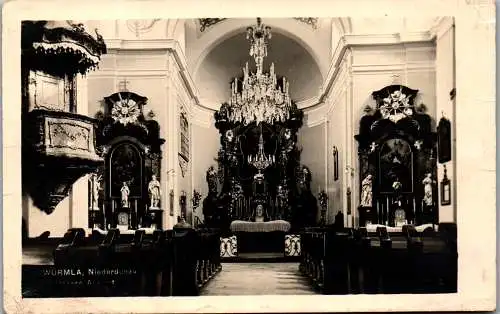 57968 - Niederösterreich - Würmla , Kirche innen Ansicht - gelaufen 1982