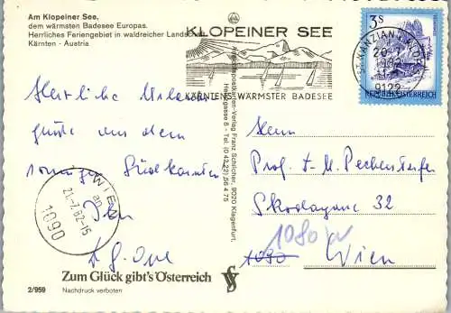 57969 - Kärnten - Klopeiner See , Mehrbildkarte - gelaufen 1982