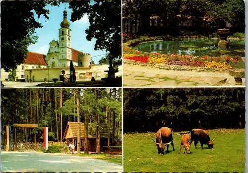 57977 - Niederösterreich - Geras , Naturpark , Stiftskirche , Marienhof , Mehrbildkarte - gelaufen 1982