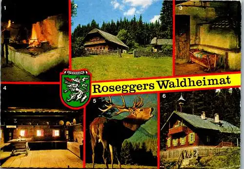 57978 - Steiermark - Krieglach , Alpl , Roseggers Waldheimat , Geburtshaus , Rauchküche , Waldschule - gelaufen 1982