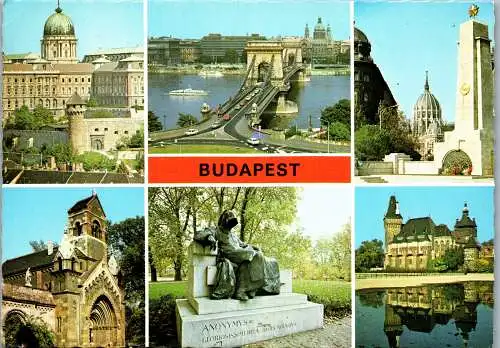 57989 - Ungarn - Budapest , Mehrbildkarte - gelaufen 1981